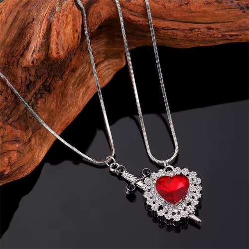 Collar Corazon y Espada Duo Pareja (2x1)